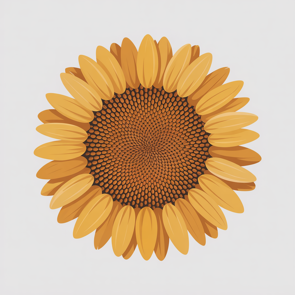 Flat vector illustration of sunflower seeds close-up